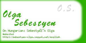 olga sebestyen business card